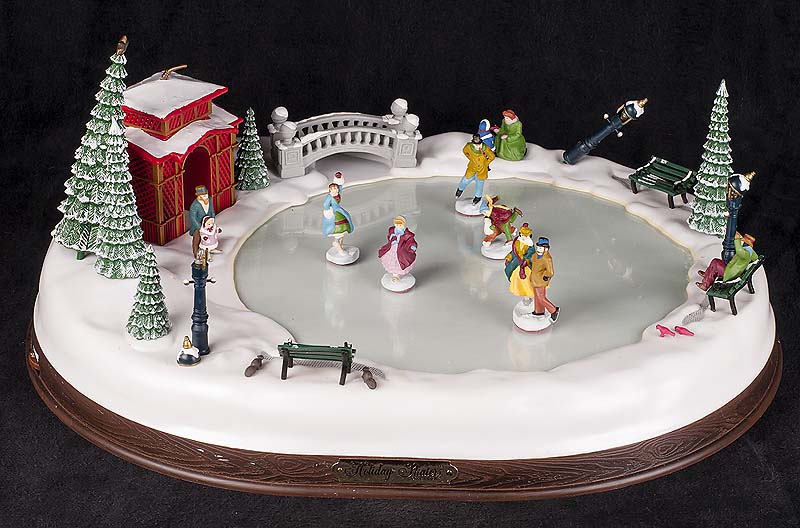 mr christmas holiday skaters victorian animated musical holiday skaters mr christmas