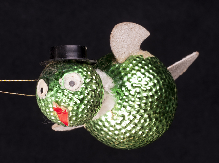 vtg kurt adler green bird christmas ornament black hat tommy bahama christmas ornaments