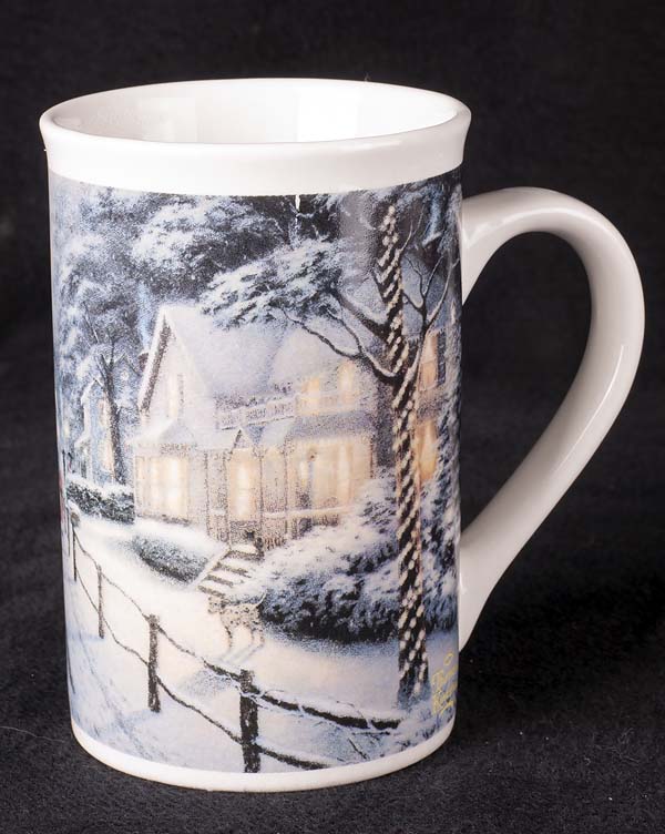 Le Chat Noir Boutique Thomas Kinkade Hometown Christmas Memories Tall Coffee Mug