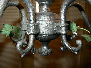 Close up of wrought iron look