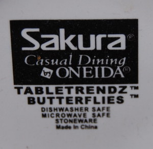 Le Chat Noir Boutique: Oneida BUTTERFLIES Sakura TableTrendz Coffee ... Le Chat Noir Boutique: Oneida BUTTERFLIES Sakura TableTrendz Coffee ...