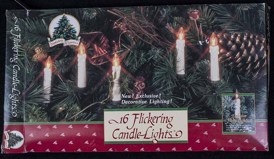 Vtg 92 Holiday Classics 2W Neon Flickering Candle Christmas Light String