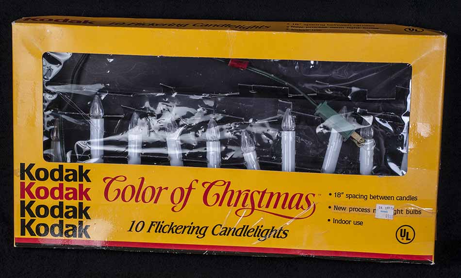 vtg 91 kodak color of christmas flickering candle 10 light string