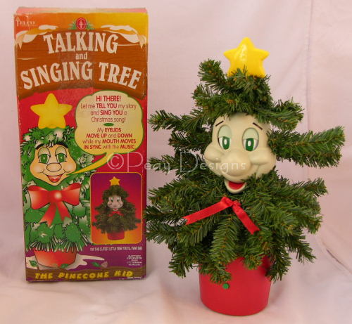 Vintage 1997 Telco PINECONE KID Talking Singing Tree  