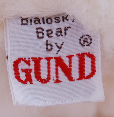 Gund 1984 Bialosky Teddy Bear White Stuffed Plush Toy